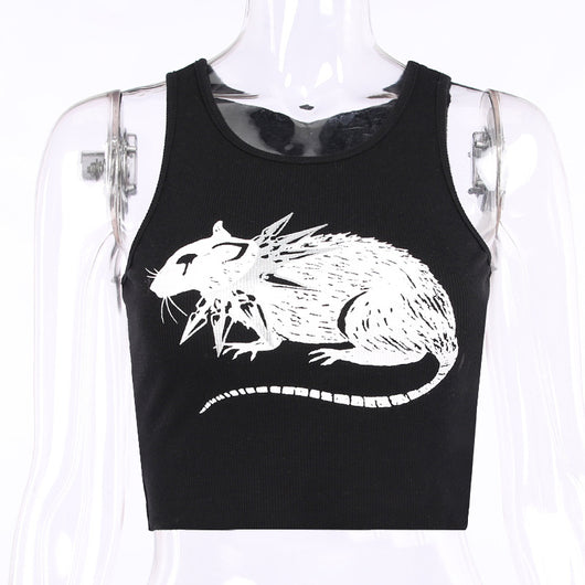 Chaleco Estampado Dark Style - Top Corto Sexy Interior - Image 12