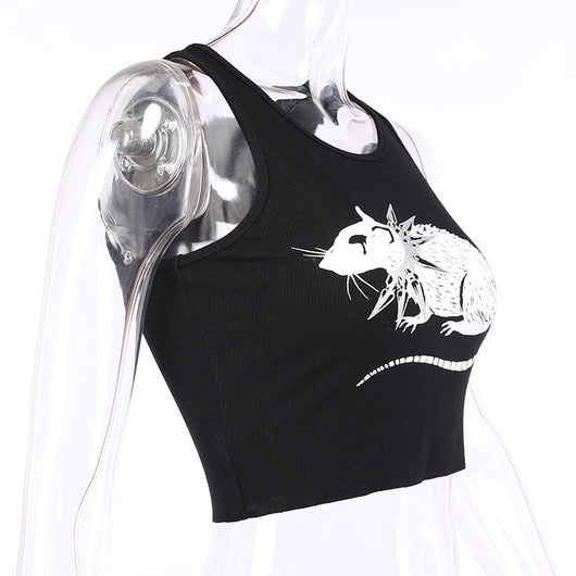 Chaleco Estampado Dark Style - Top Corto Sexy Interior - Image 13