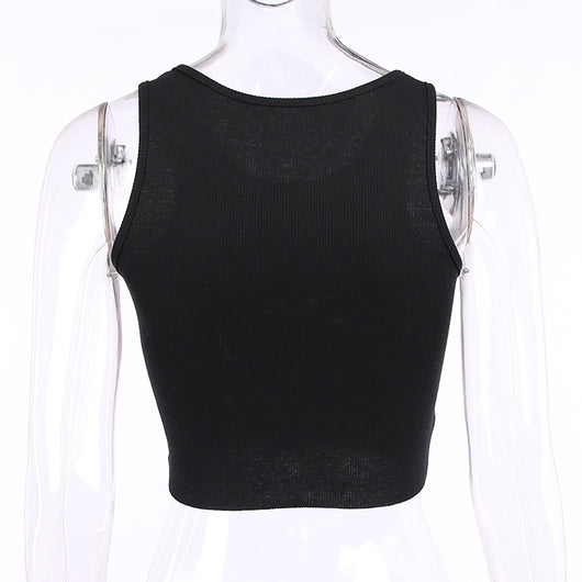 Chaleco Estampado Dark Style - Top Corto Sexy Interior - Image 14