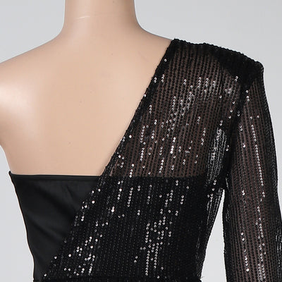Jumpsuit Elegante Asimétrico con Lentejuelas y Transparencias - Image 13
