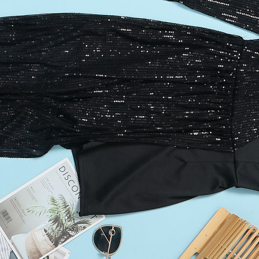 Jumpsuit Elegante Asimétrico con Lentejuelas y Transparencias - Image 17