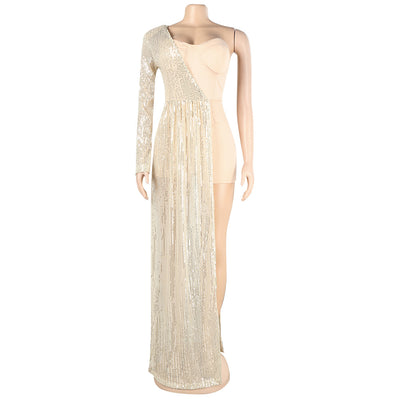 Jumpsuit Elegante Asimétrico con Lentejuelas y Transparencias - Image 23