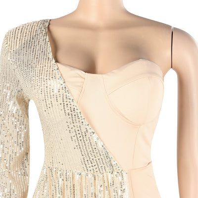 Jumpsuit Elegante Asimétrico con Lentejuelas y Transparencias - Image 27