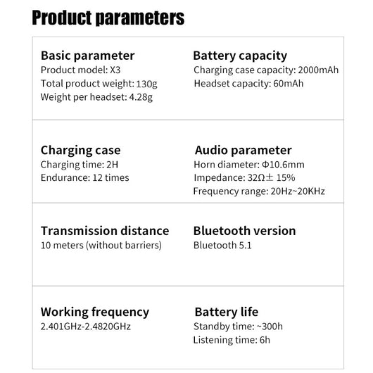 Auriculares Inalámbricos Bluetooth 5.1 Binaural con Sonido Envolvente - Image 6