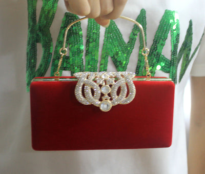 Bolso de Novia con Corona de Cristales y Gamuza - Image 15