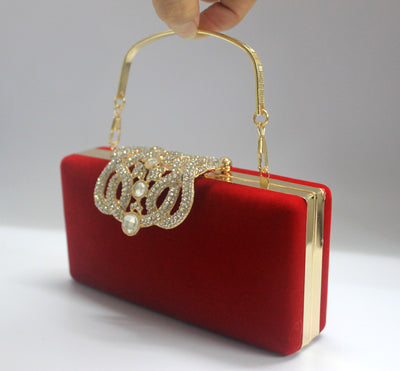 Bolso de Novia con Corona de Cristales y Gamuza - Image 16