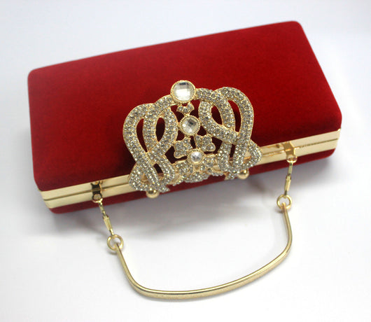Bolso de Novia con Corona de Cristales y Gamuza - Image 19
