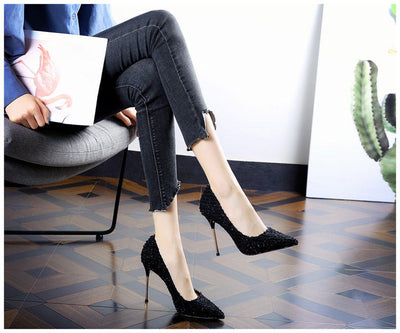 Tacones Blancos Stiletto de Punta Fina para Mujer - Image 11