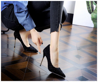 Tacones Blancos Stiletto de Punta Fina para Mujer - Image 12