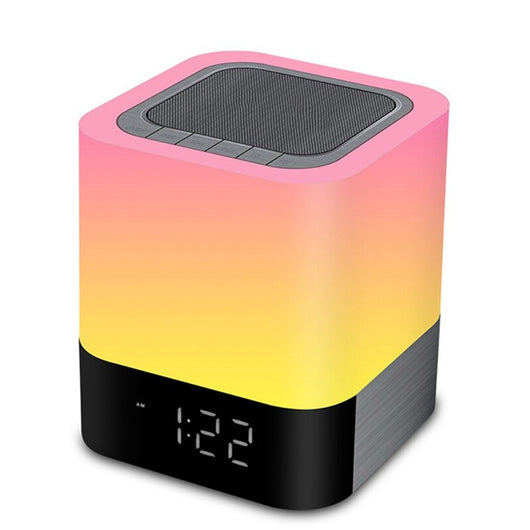 Reloj Despertador Parlante Bluetooth con Pantalla Táctil y Luz LED Multicolor - Image 12