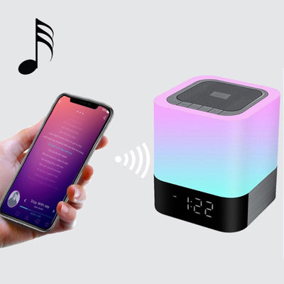 Reloj Despertador Parlante Bluetooth con Pantalla Táctil y Luz LED Multicolor - Image 16