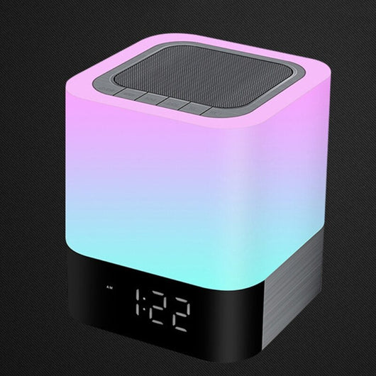 Reloj Despertador Parlante Bluetooth con Pantalla Táctil y Luz LED Multicolor - Image 17