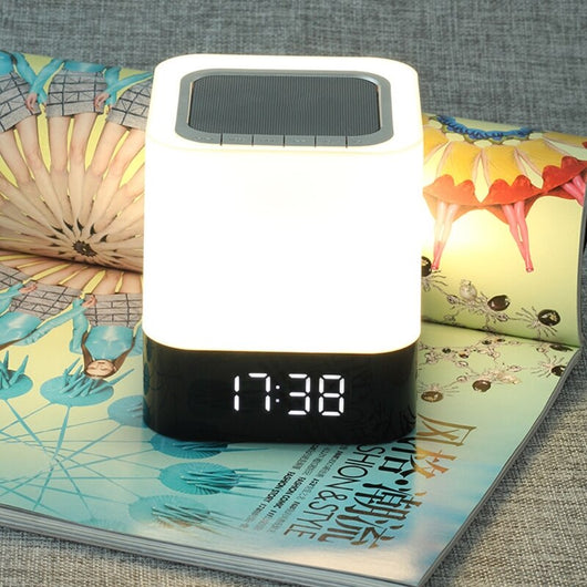Reloj Despertador Parlante Bluetooth con Pantalla Táctil y Luz LED Multicolor - Image 20