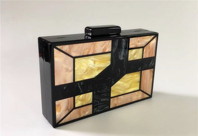 Bolso de Cena Geométrico con Costuras - Diseño Versátil para Cualquier Ocasión - Image 10