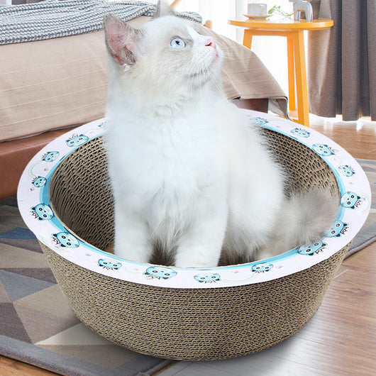 Rascador Ondulado para Gatos con Nido Acogedor - Image 3