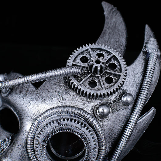 Máscara Steampunk Mecánica Retro Media Cara - Image 8