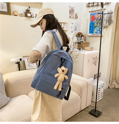 Mochila Canvas Mori Estilo Minimalista - Bolsa Escolar Versátil - Image 9