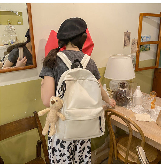 Mochila Canvas Mori Estilo Minimalista - Bolsa Escolar Versátil - Image 12