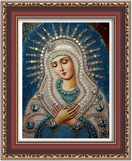 Cuadro de Diamantes 5D Virgen María - Arte Religioso Cristiano - Image 3