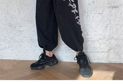 Pantalones Hombre Sueltos Tendencia Otoño Piernas Anchas Nueve Puntos - Image 10