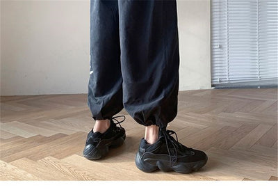 Pantalones Hombre Sueltos Tendencia Otoño Piernas Anchas Nueve Puntos - Image 14