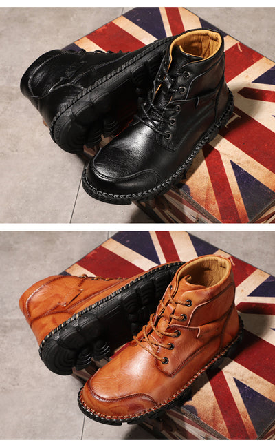 Botas Martin Altas de Trabajo Estilo Británico para Hombre - Image 11