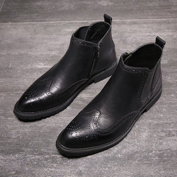 Botas de Cuero Casual Elegantes Talla Grande - Diseño Cruzado Moderno