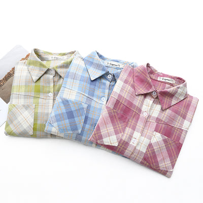 Camisa de Cuadros Manga Larga Estilo Básico - Image 17