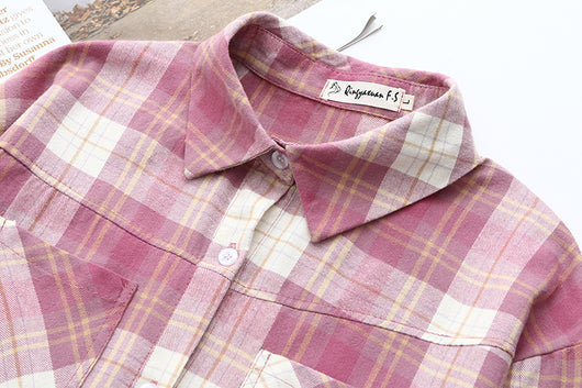 Camisa de Cuadros Manga Larga Estilo Básico - Image 18