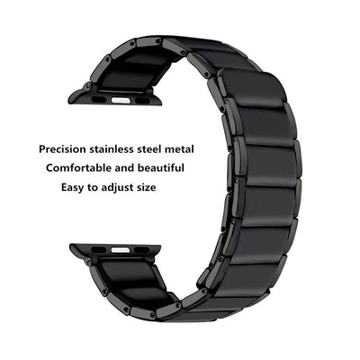 Reloj de Acero Inoxidable con Correa Magnética de Bambú - Image 14