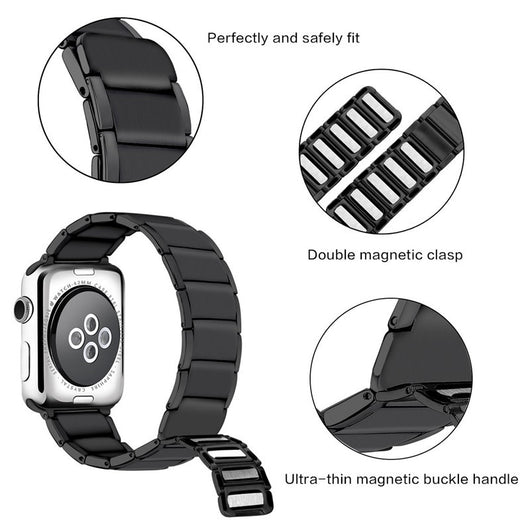 Reloj de Acero Inoxidable con Correa Magnética de Bambú - Image 15