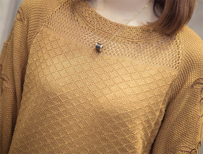 Suéter Patchwork Elegante de Cuello Redondo y Manga Larga - Image 13