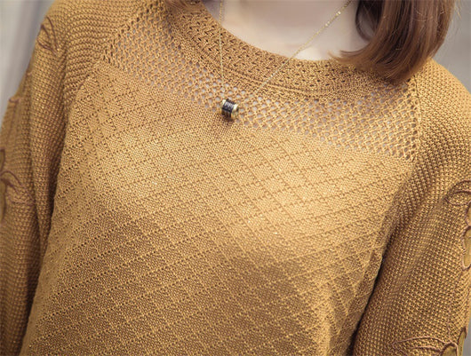 Suéter Patchwork Elegante de Cuello Redondo y Manga Larga - Image 13