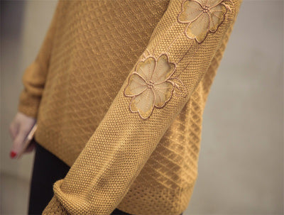 Suéter Patchwork Elegante de Cuello Redondo y Manga Larga - Image 14