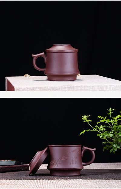 Taza de Té Doble de Cerámica Púrpura Artesanal - Image 7