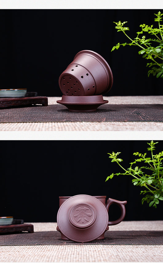 Taza de Té Doble de Cerámica Púrpura Artesanal - Image 8