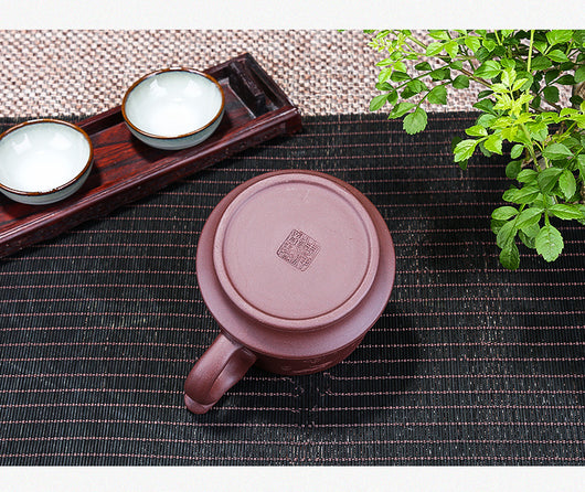 Taza de Té Doble de Cerámica Púrpura Artesanal - Image 9