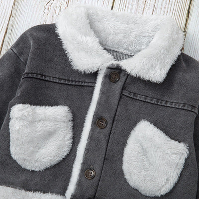 Chaqueta Denim con Solapa y Bolsillos Acolchados - Image 9