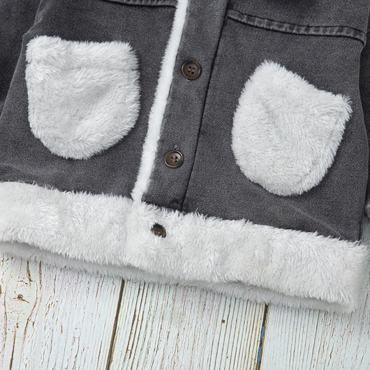 Chaqueta Denim con Solapa y Bolsillos Acolchados - Image 10