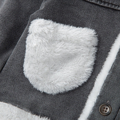 Chaqueta Denim con Solapa y Bolsillos Acolchados - Image 11