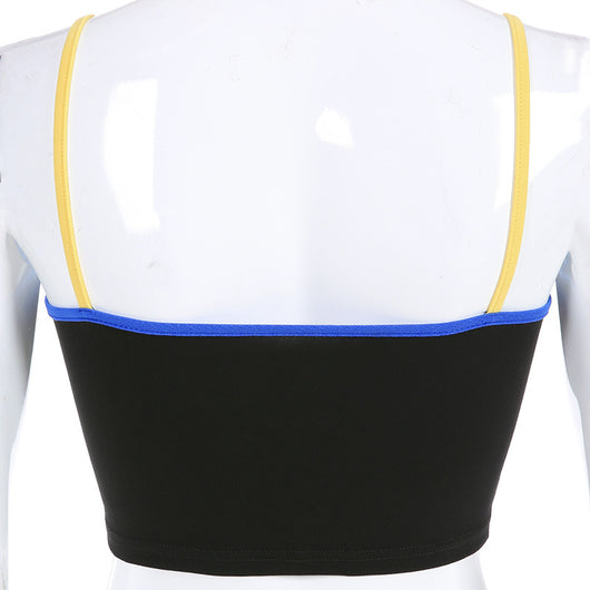 Blusa Deportiva Sexy con Bordado de Letras y Tirantes Ajustables - Estilo Urbano - Image 12