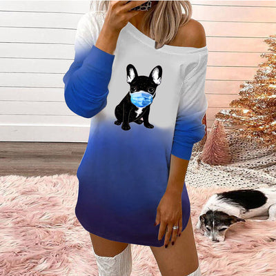 Elegante Vestido Estampado con Hombros Descubiertos - Image 9