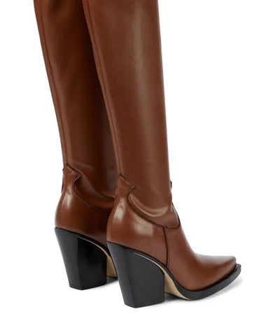 Botas de Cuero Elástico con Tacón Alto para Mujer - Image 14