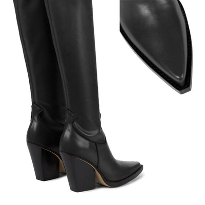 Botas de Cuero Elástico con Tacón Alto para Mujer - Image 15