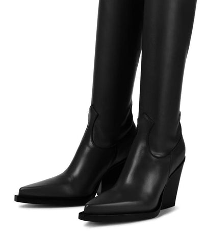 Botas de Cuero Elástico con Tacón Alto para Mujer - Image 17