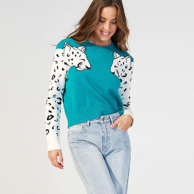 Suéter con Patrón Leopardo en Mangas - Image 35