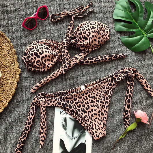 Bikini Estampado Lunares con Diseño Abierto Sexy - Image 11