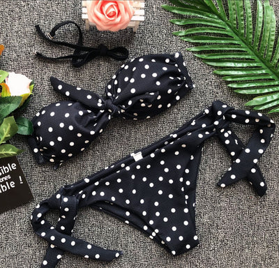 Bikini Estampado Lunares con Diseño Abierto Sexy - Image 14