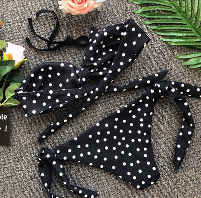 Bikini Estampado Lunares con Diseño Abierto Sexy - Image 16