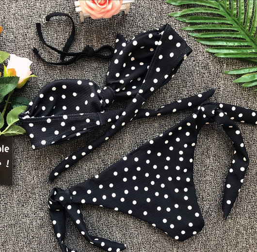Bikini Estampado Lunares con Diseño Abierto Sexy - Image 16